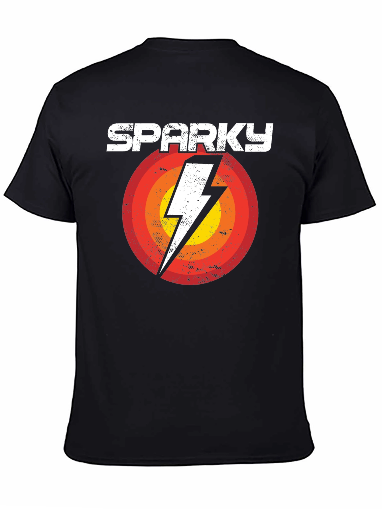 Sparky Graphic Tee - Retro Lightning Bolt Design