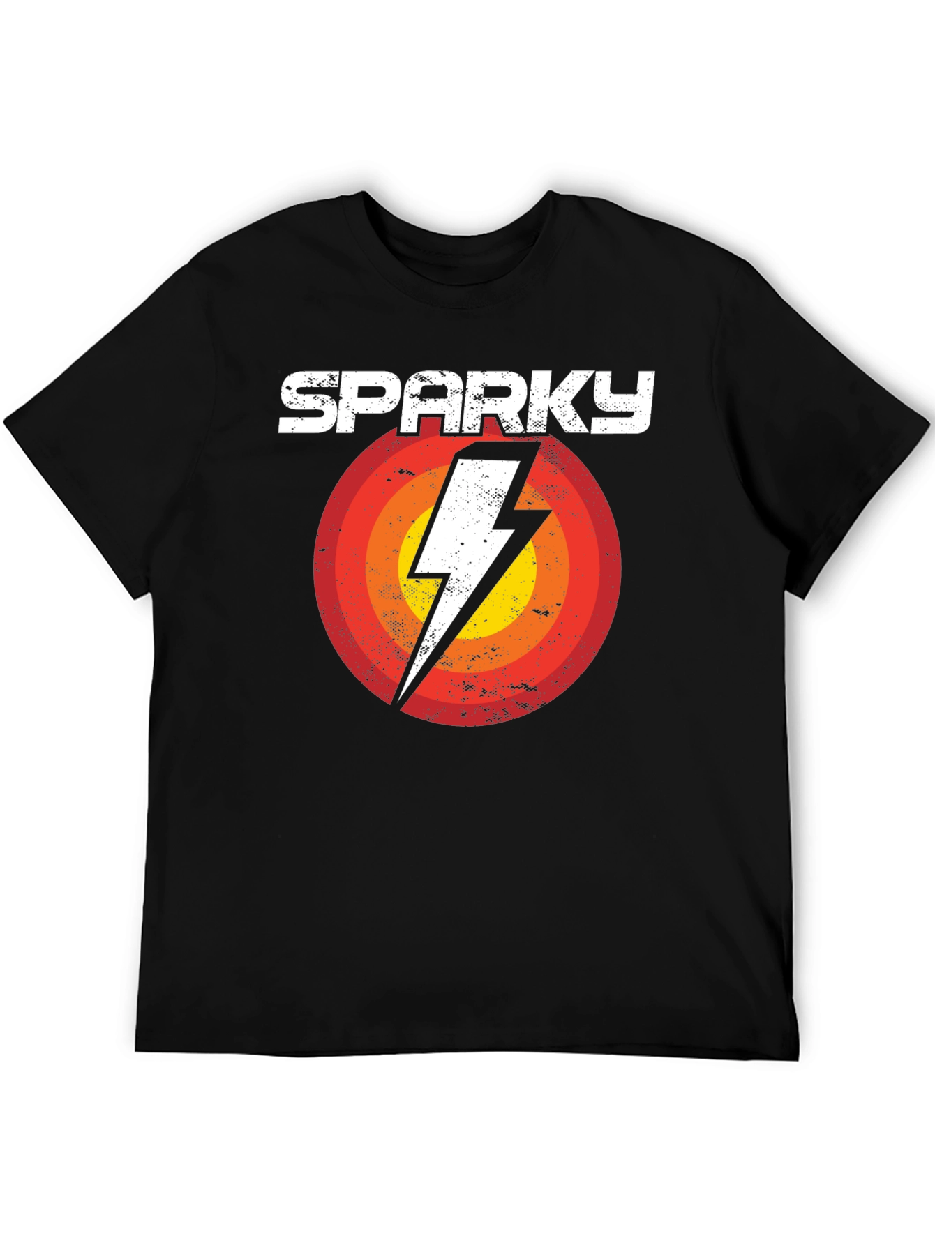 Sparky Graphic Tee - Retro Lightning Bolt Design