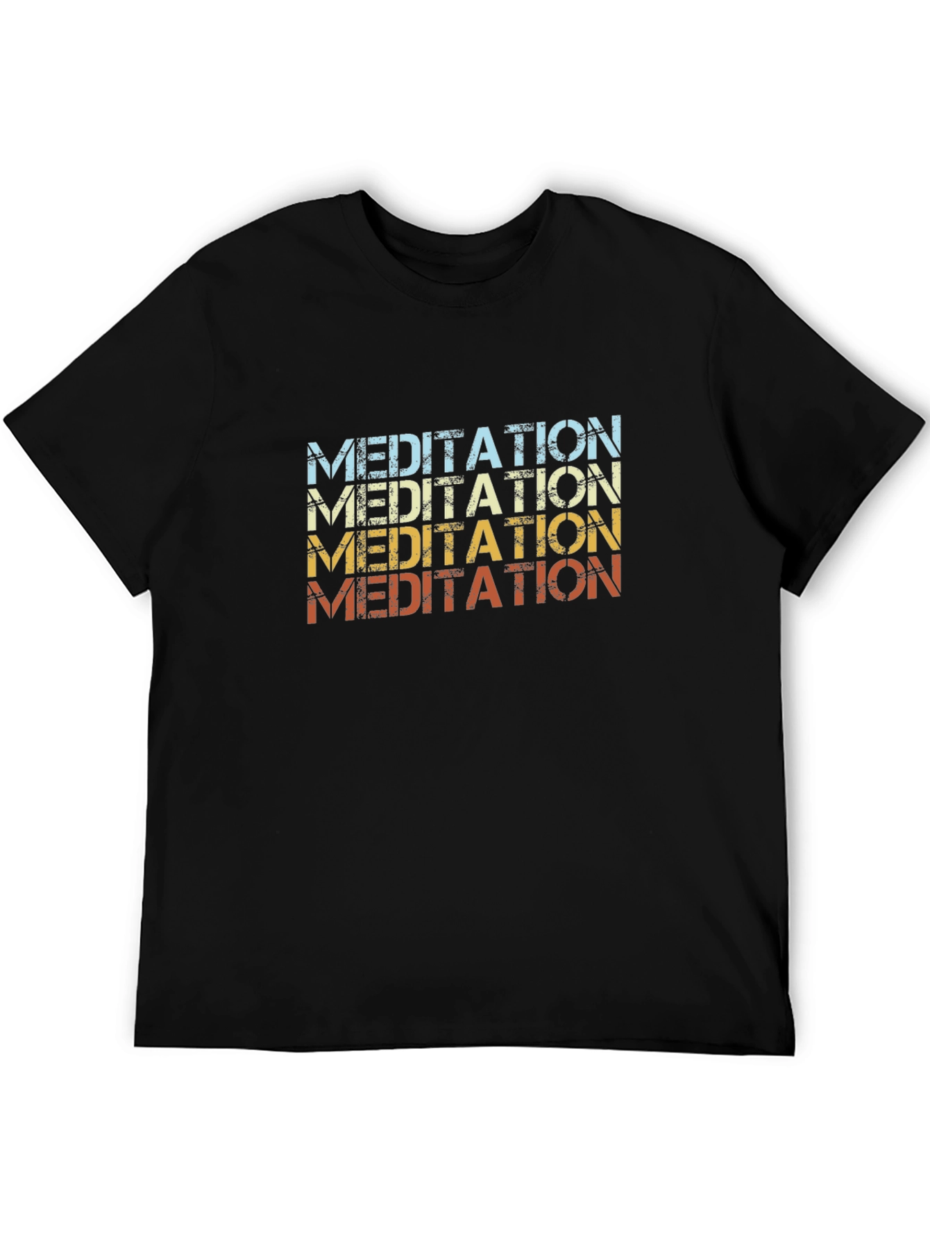 Meditation Graphic T-Shirt Retro Style