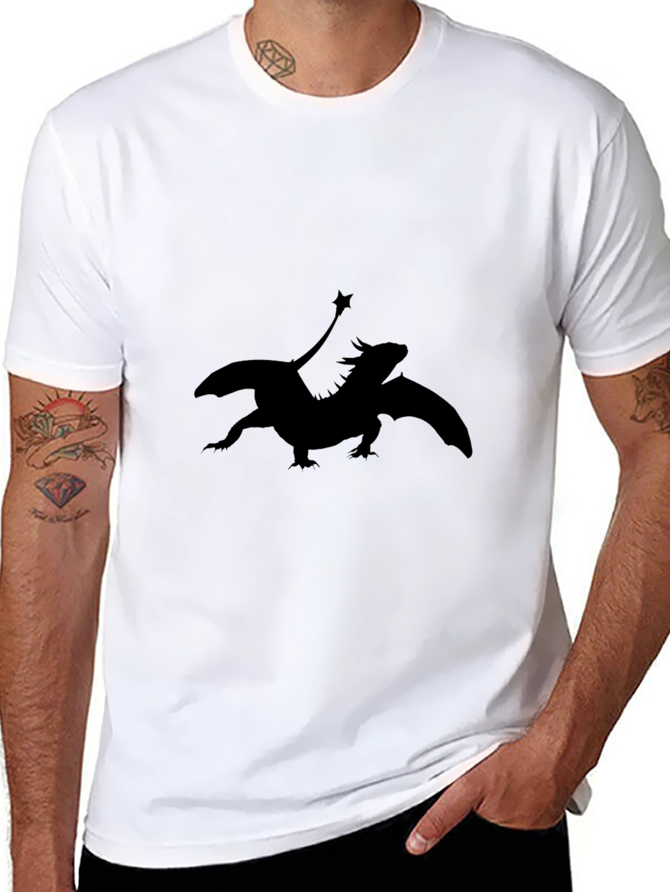 Dragon Silhouette Black T-Shirt