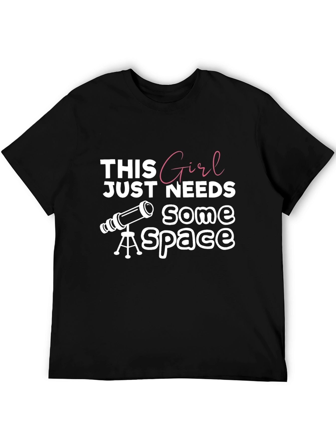 Space Girl Black Graphic Tee