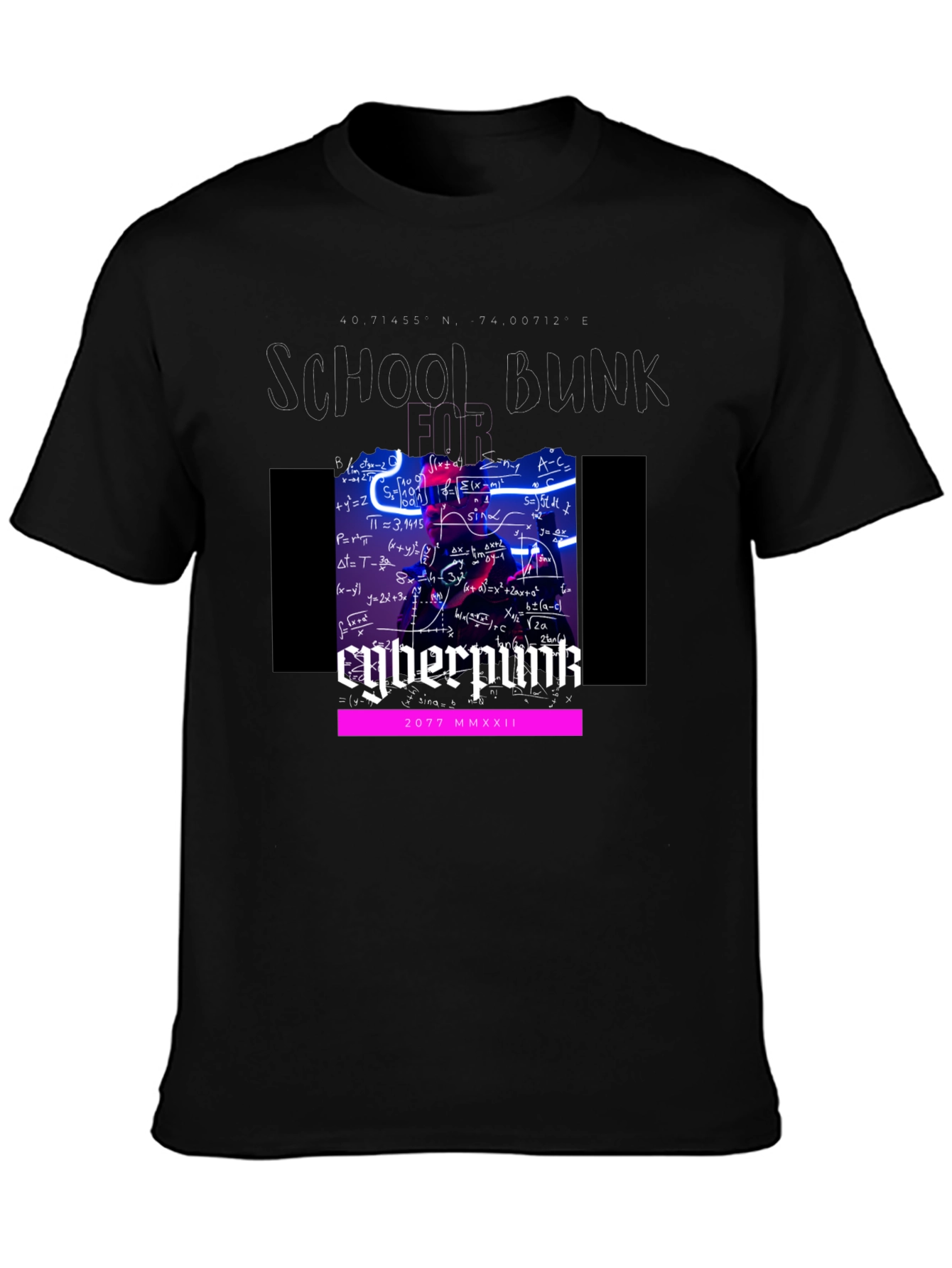 Cyberpunk School Bunk 2077 T-Shirt