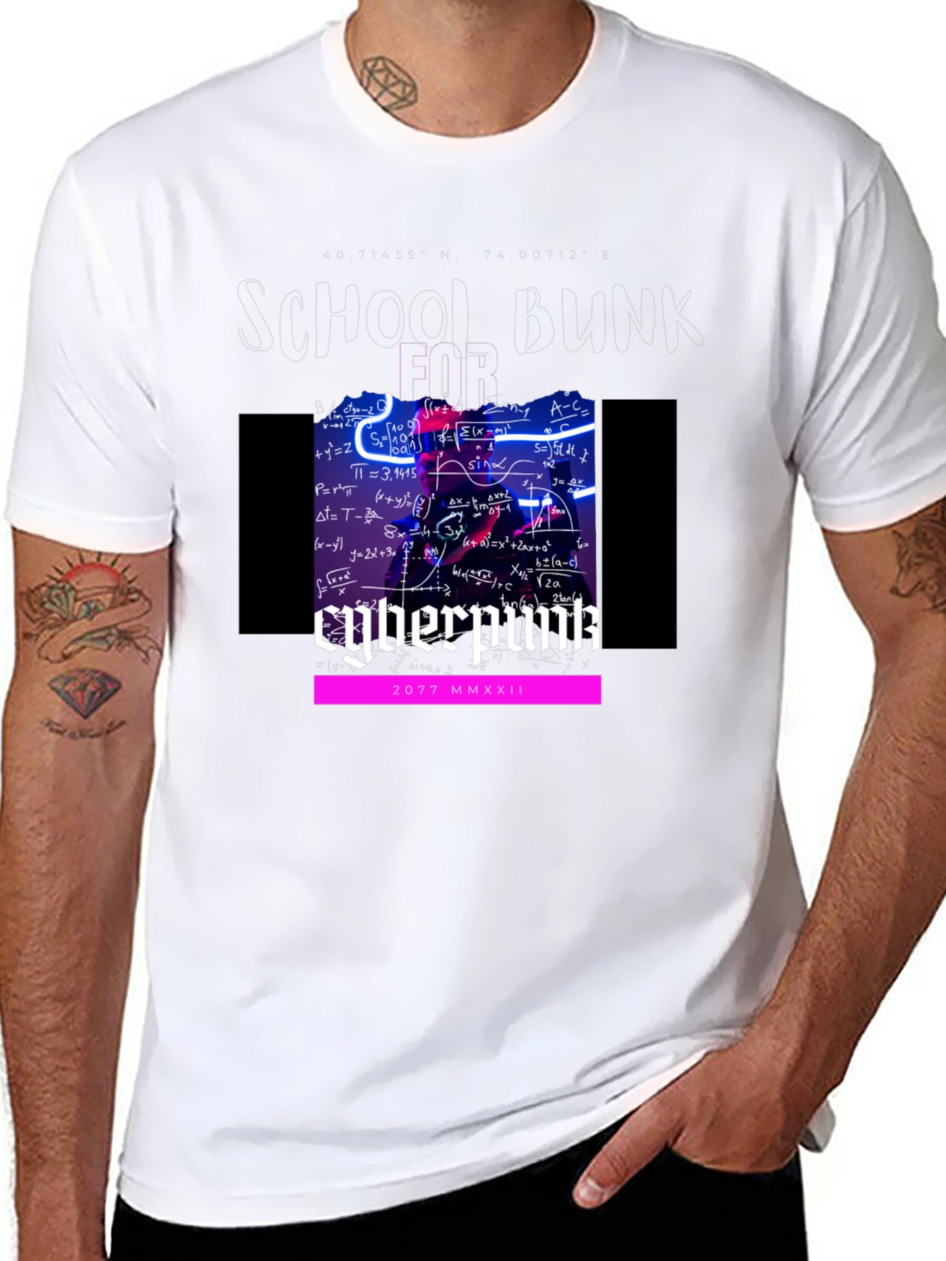 Cyberpunk School Bunk 2077 T-Shirt