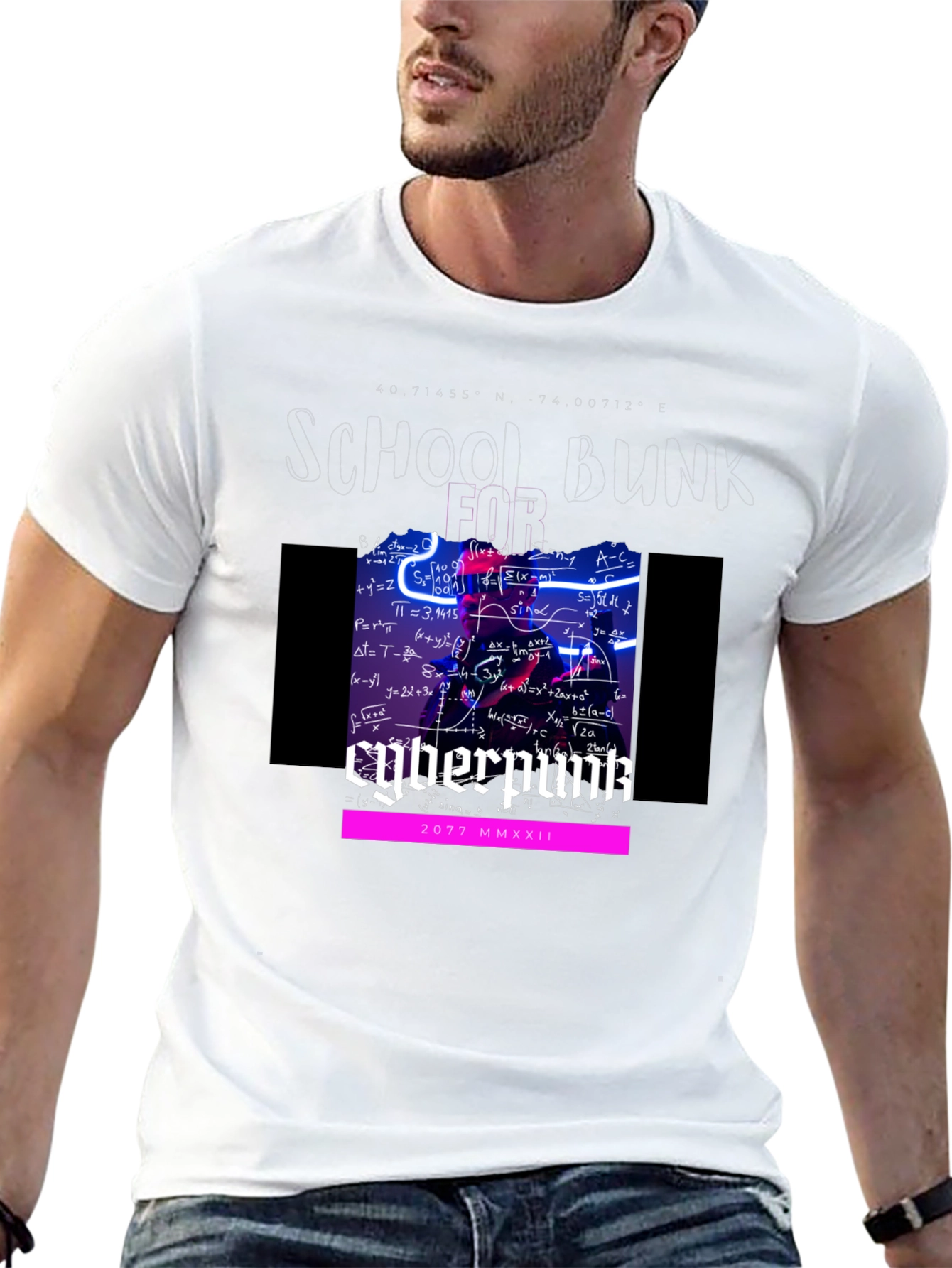 Cyberpunk School Bunk 2077 T-Shirt