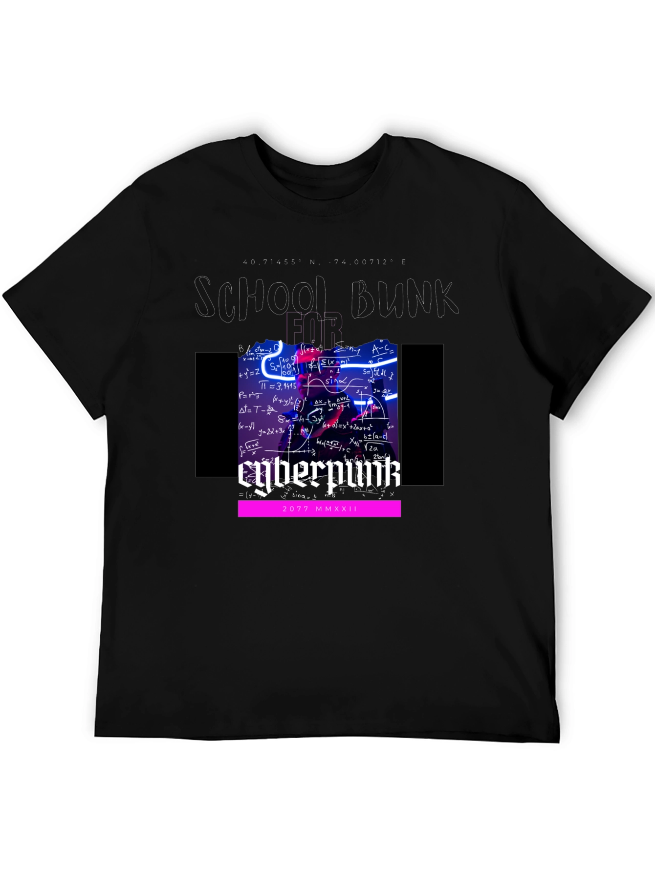 Cyberpunk School Bunk 2077 T-Shirt