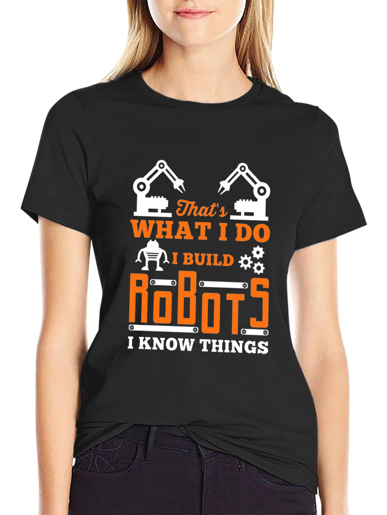 I Build Robots T-Shirt - Funny Engineer Tee