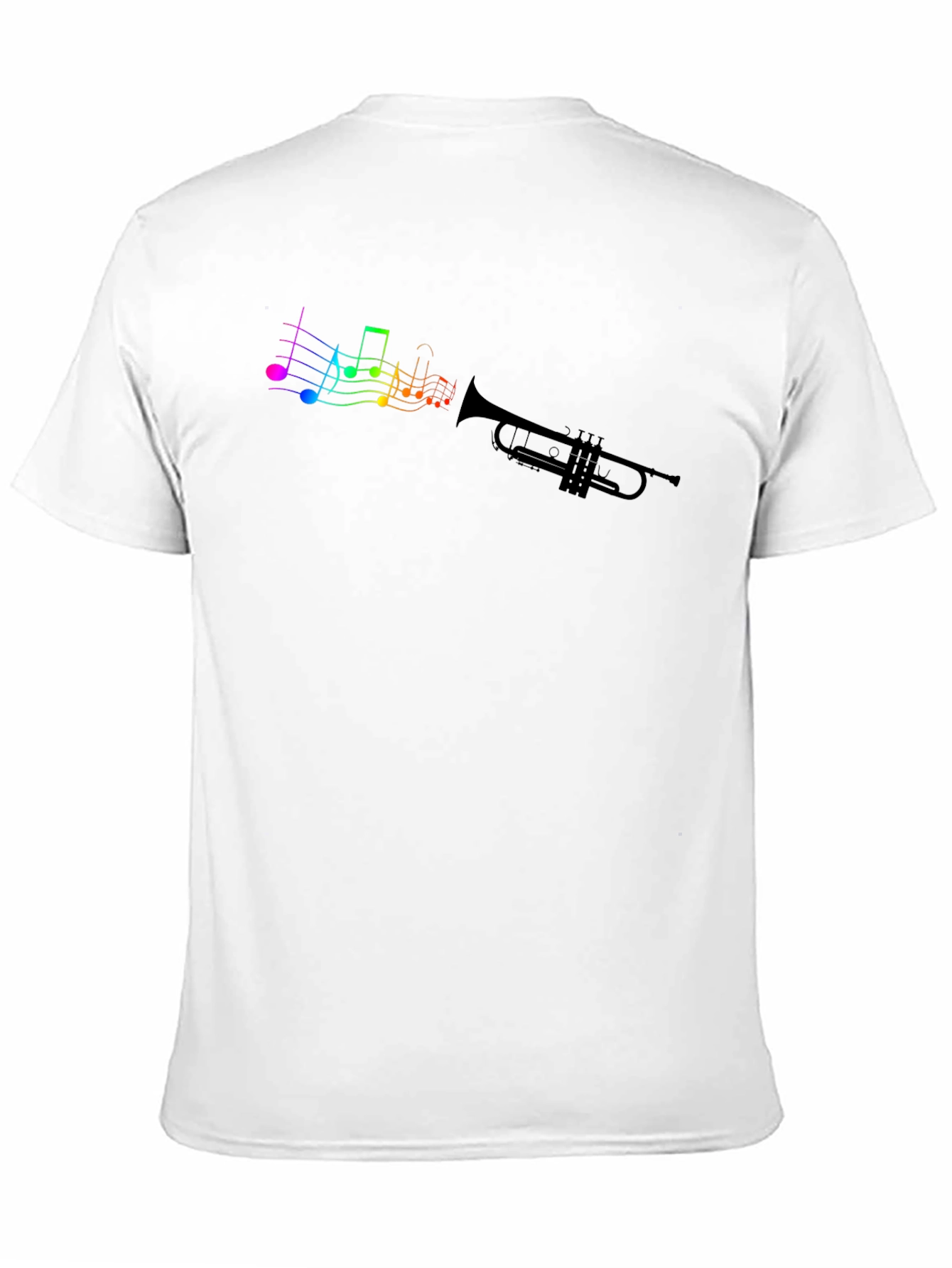 Musical Trumpet T-Shirt - Rainbow Notes