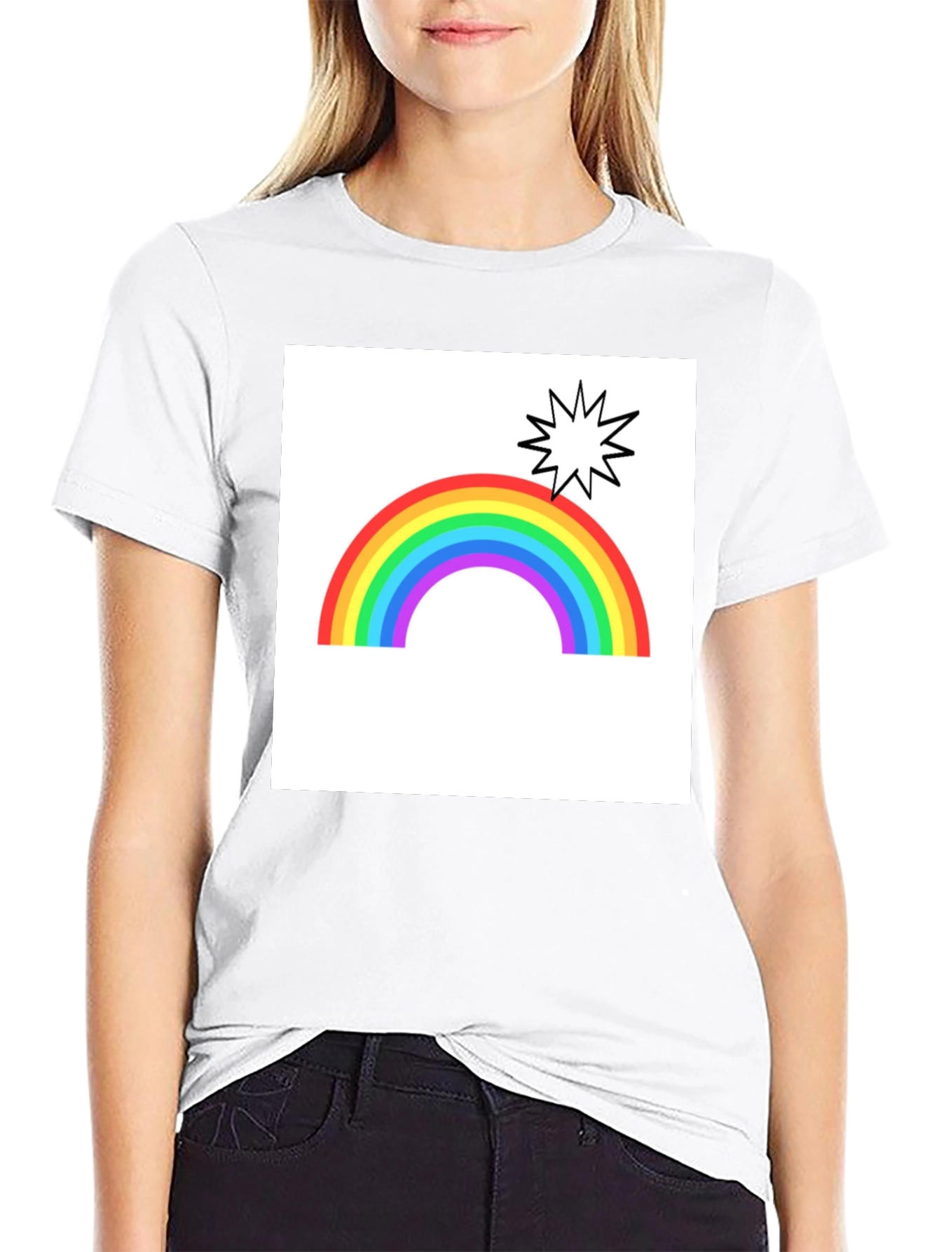 Rainbow Burst Graphic Tee - Bold & Fun!