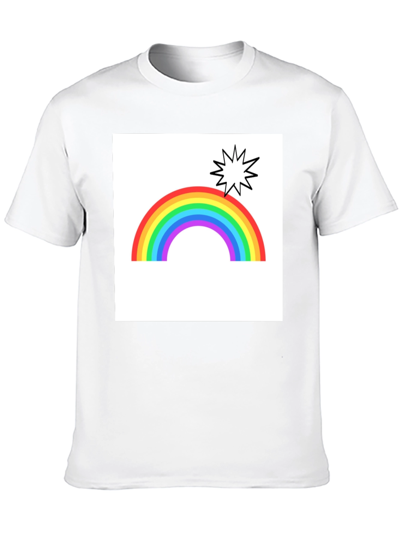 Rainbow Burst Graphic Tee - Bold & Fun!