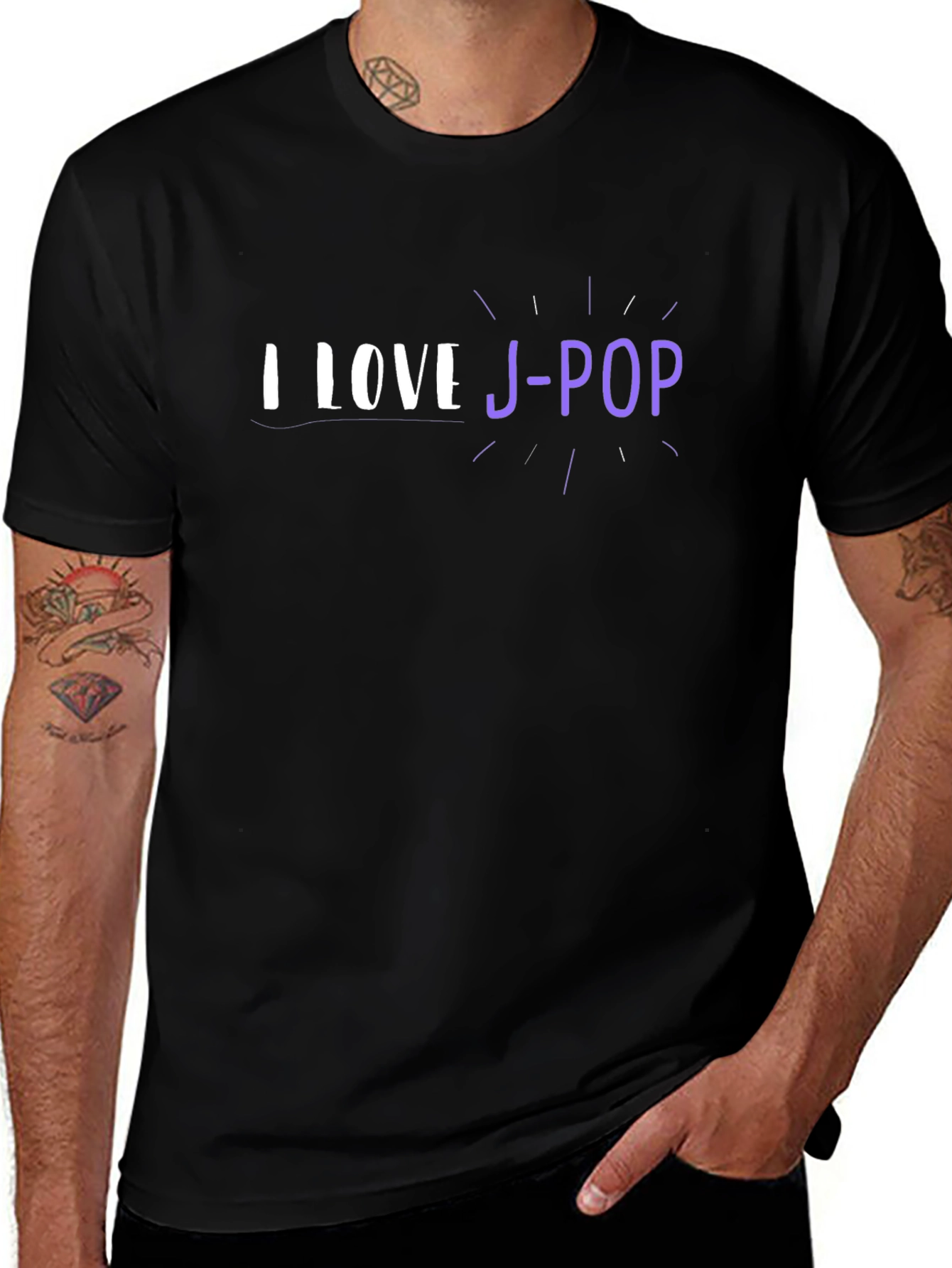 I Love J-Pop Black T-Shirt