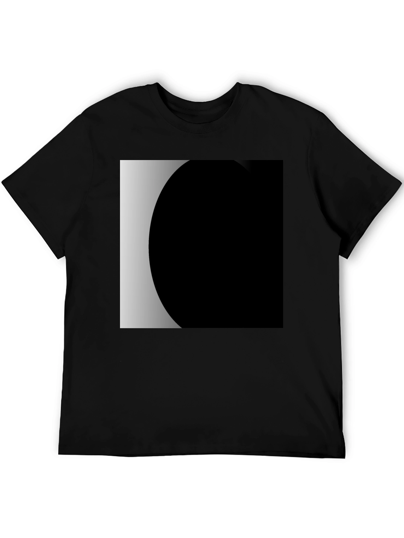 Modern Black T-Shirt with Geometric Design