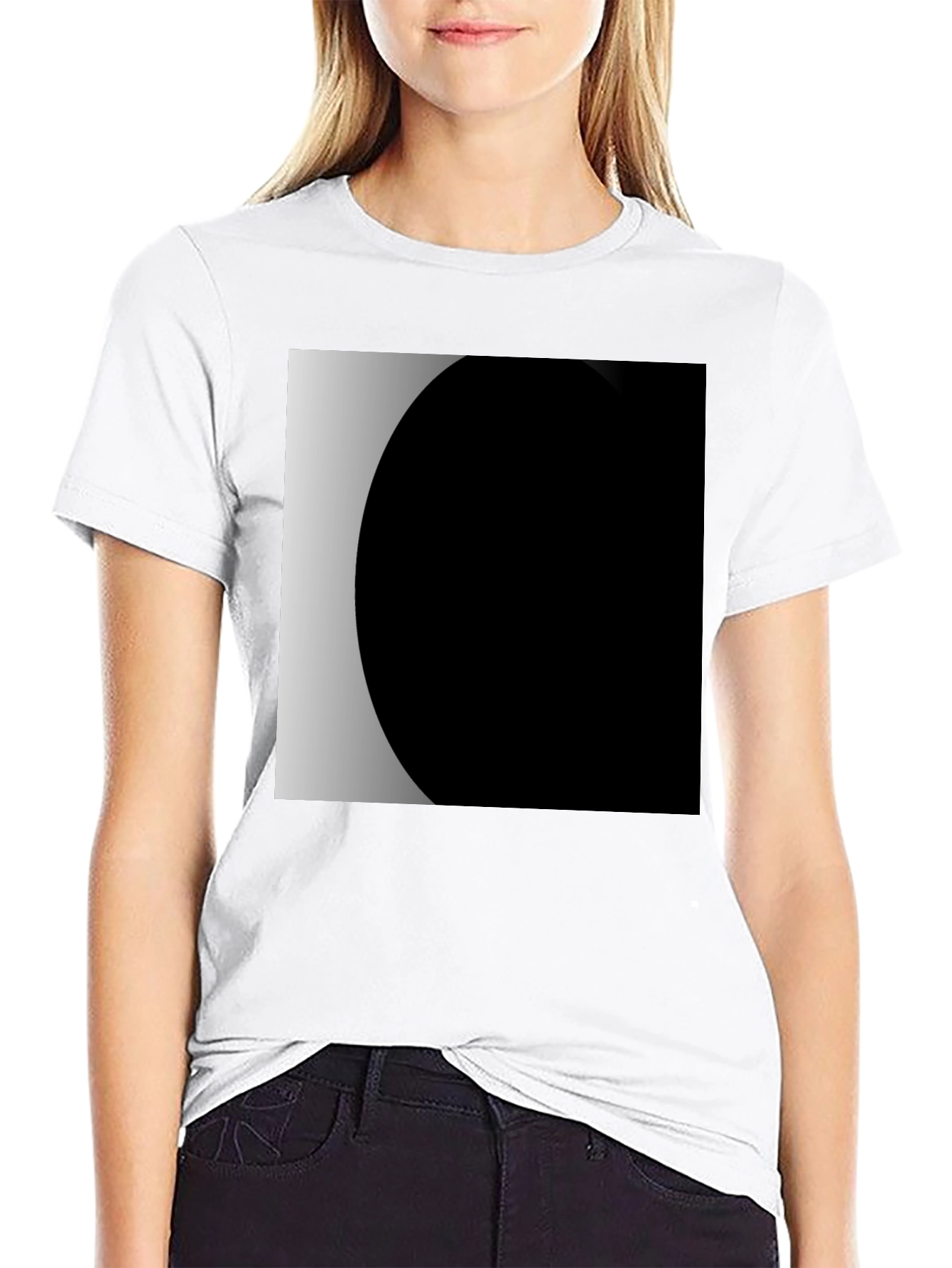 Modern Black T-Shirt with Geometric Design