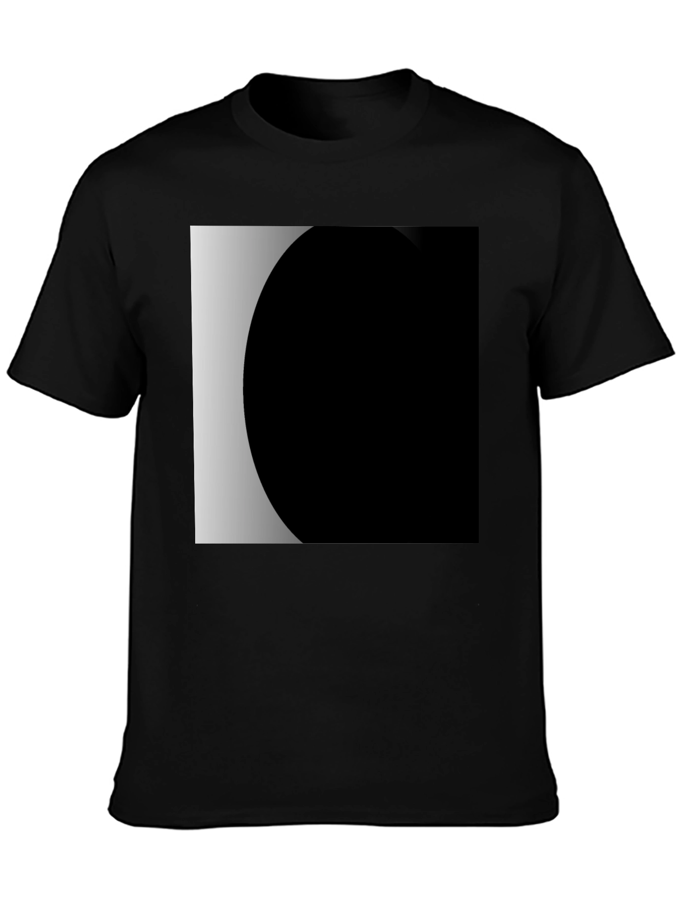 Modern Black T-Shirt with Geometric Design