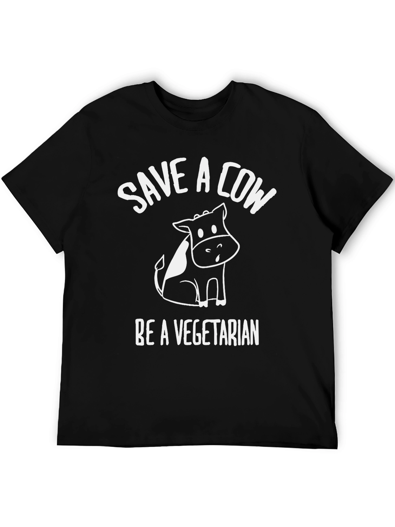 Save a Cow Be Vegetarian Graphic T-Shirt