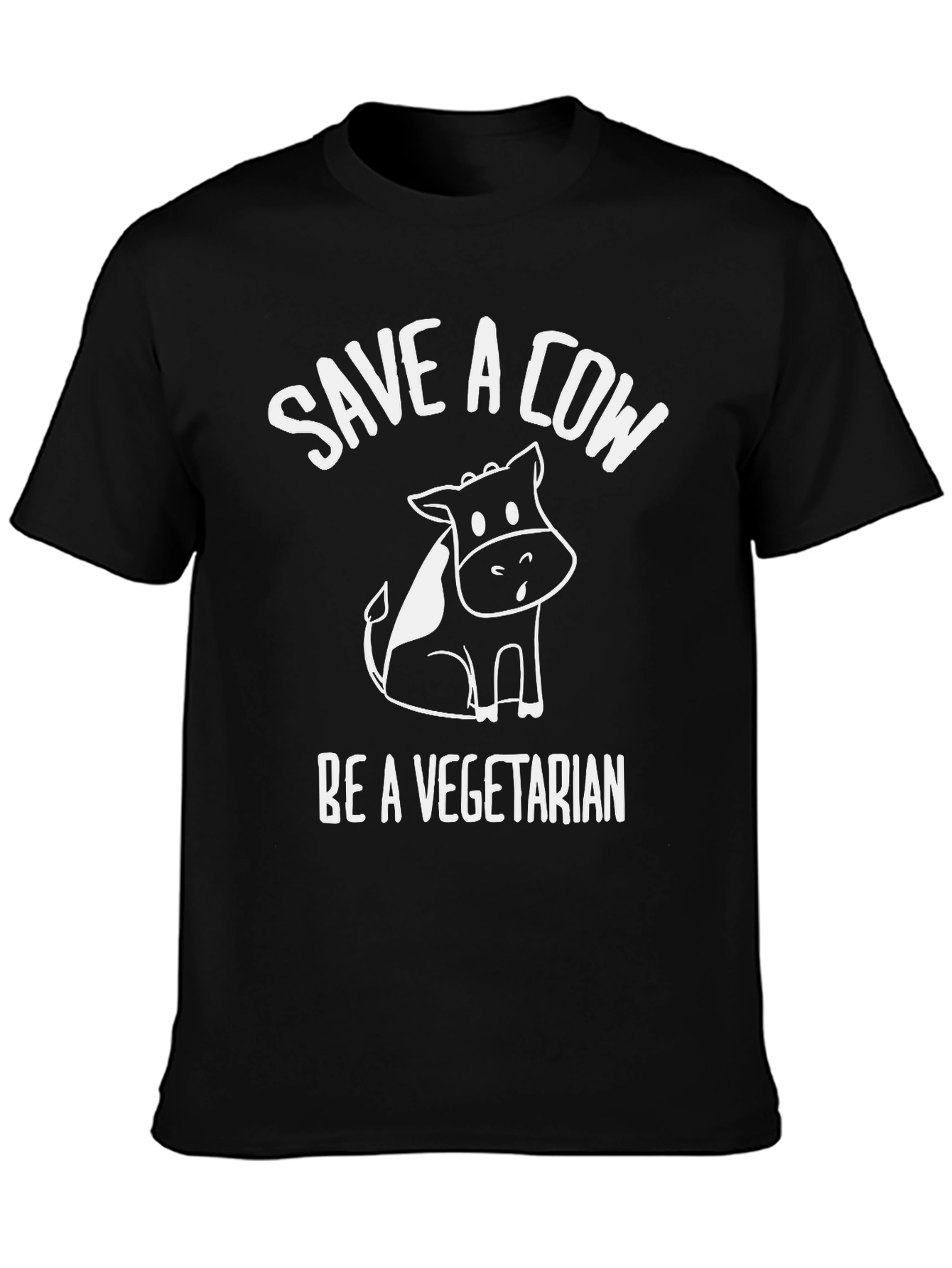 Save a Cow Be Vegetarian Graphic T-Shirt