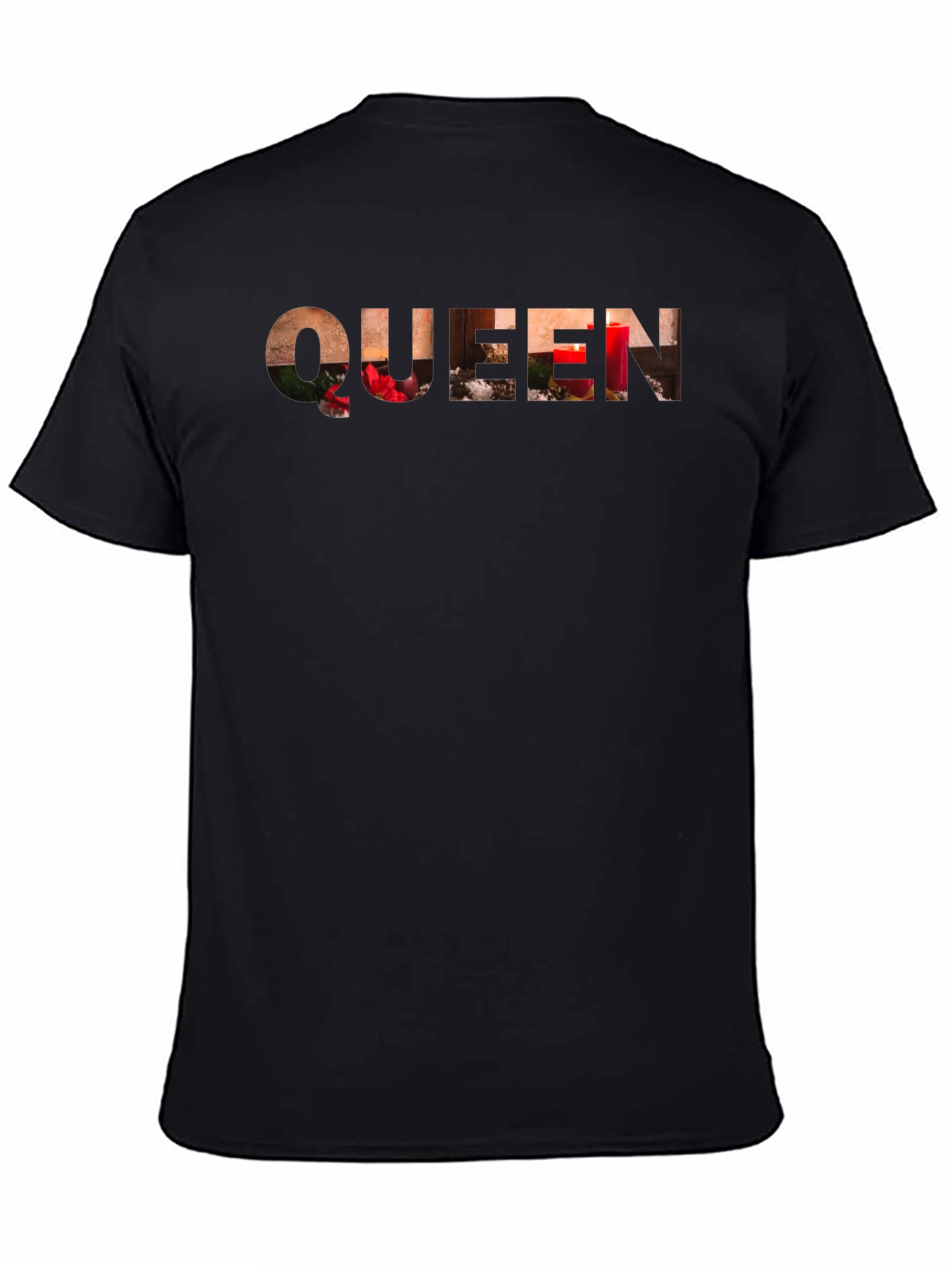 Queen Holiday Candles Black Tee