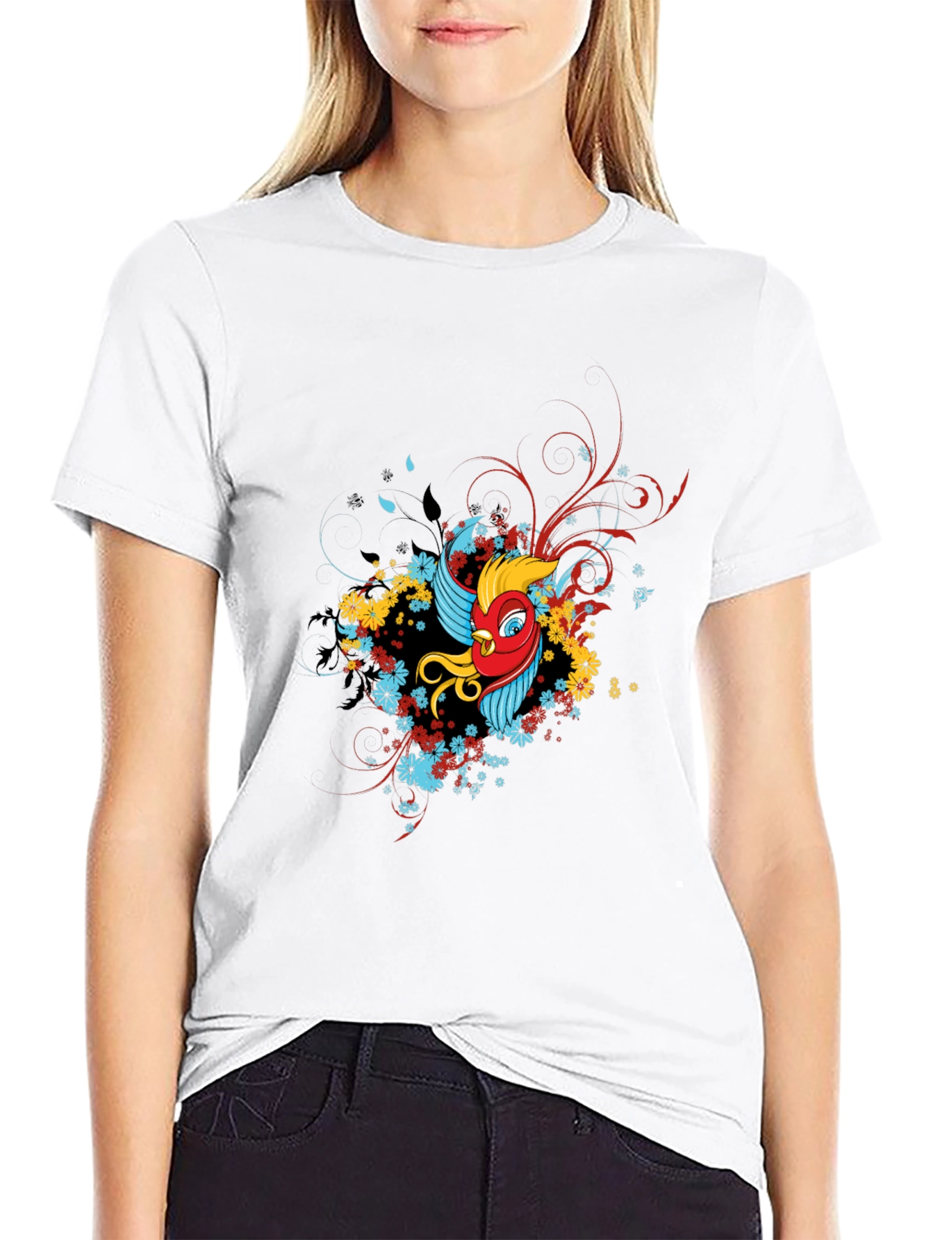 Mens Graphic Print Black T-Shirt