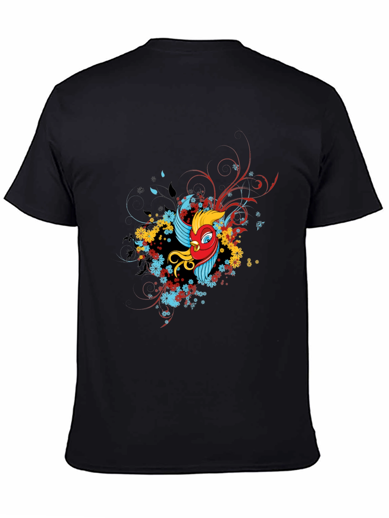 Mens Graphic Print Black T-Shirt