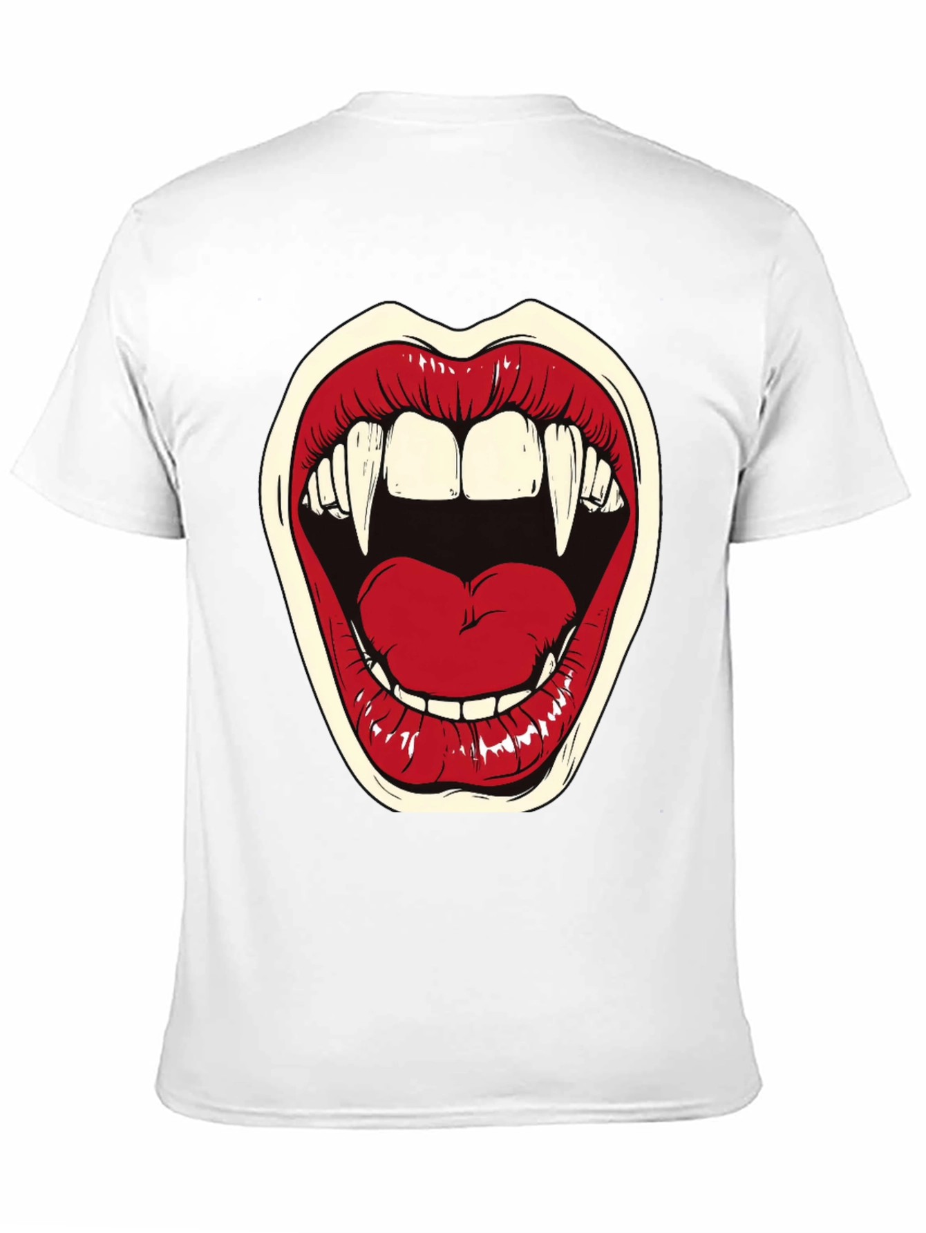Vampire Mouth Graphic Tee - Halloween Shirt