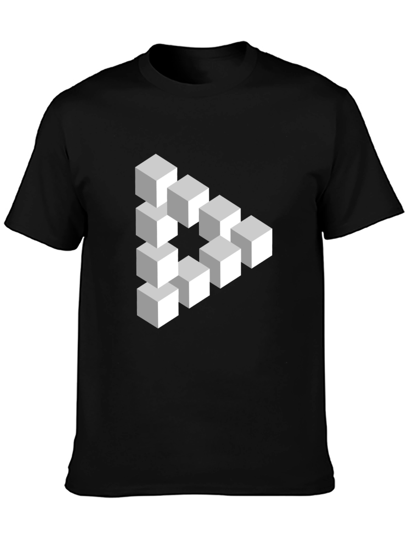 Impossible Cube T-Shirt - Optical Illusion Design