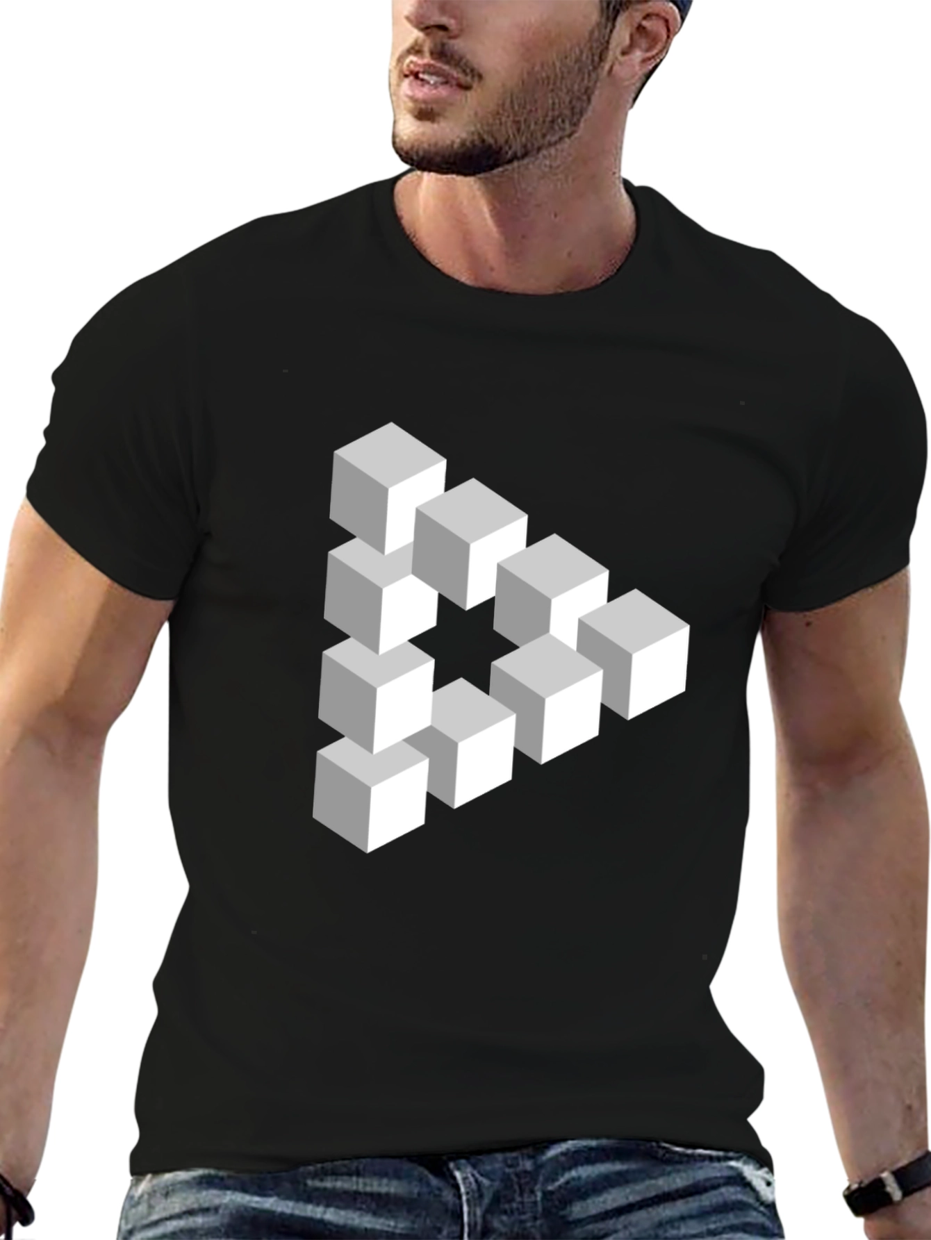 Impossible Cube T-Shirt - Optical Illusion Design