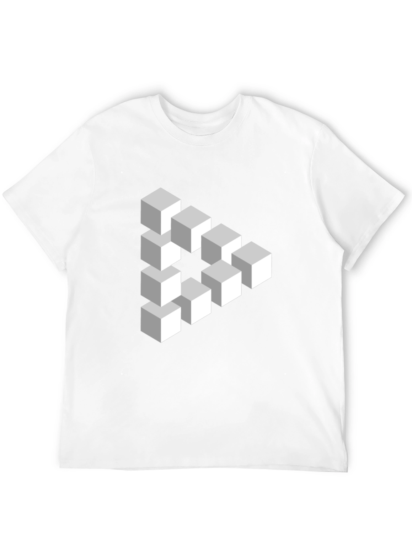 Impossible Cube T-Shirt - Optical Illusion Design