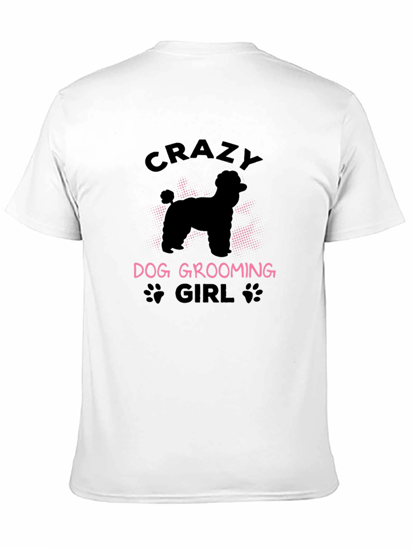 Crazy Dog Grooming Girl Black T-Shirt