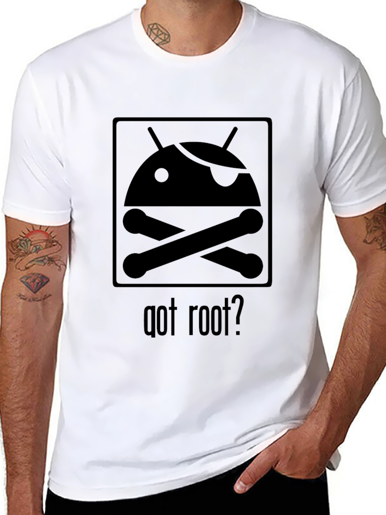 Got Root? Android Pirate Graphic T-Shirt
