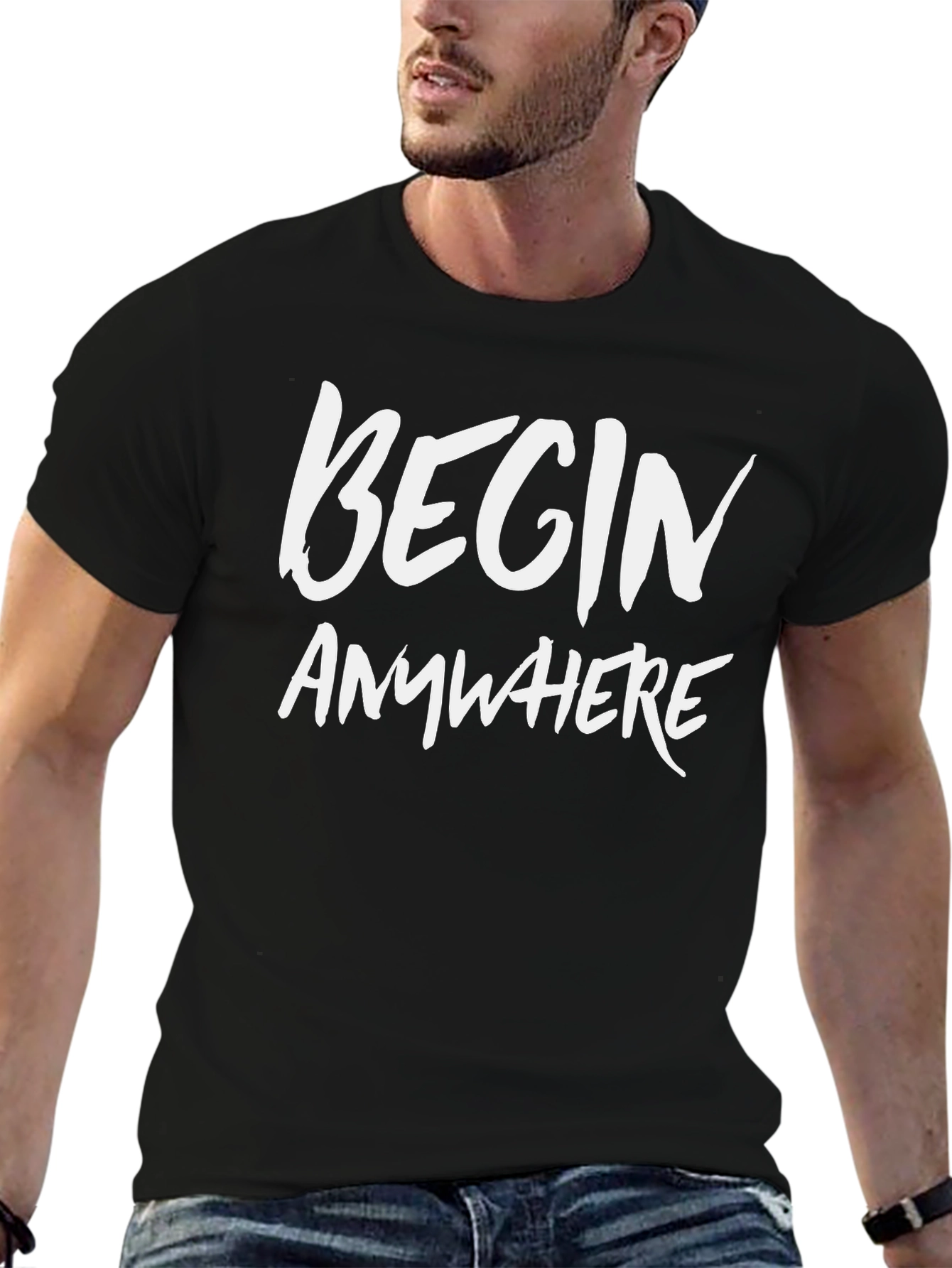 Begin Anywhere Graphic Tee - Black