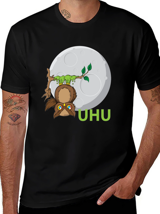 UHU Owl T-Shirt - Moonlit Design