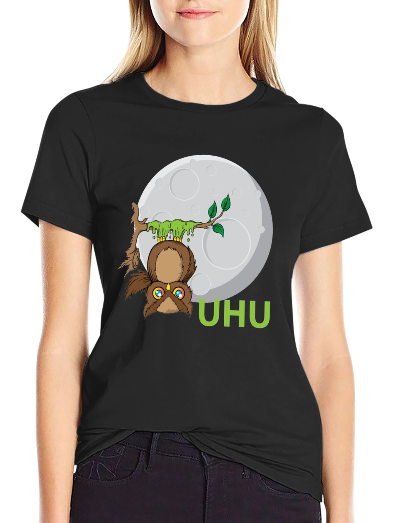 UHU Owl T-Shirt - Moonlit Design