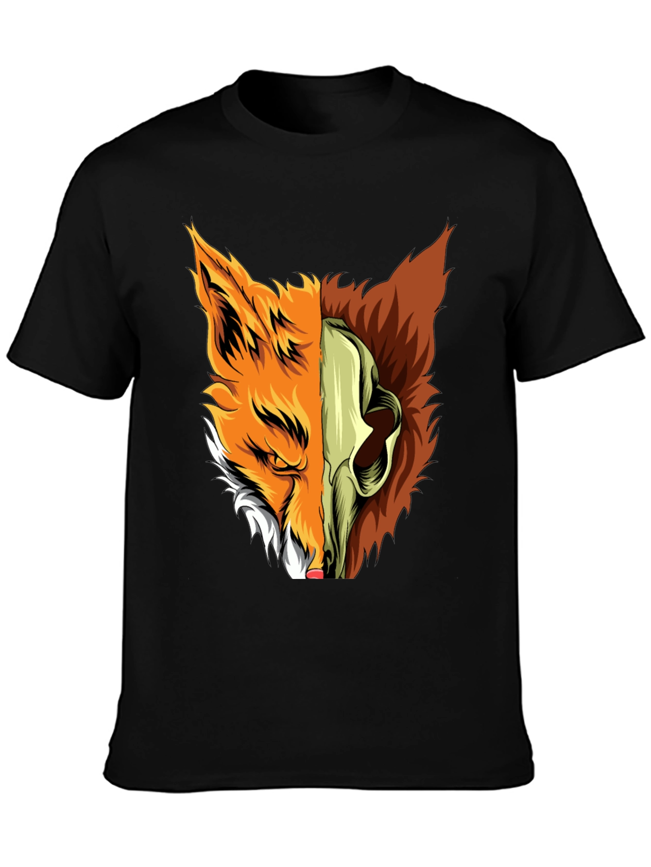 Fox Skull Graphic Tee - Unique Design