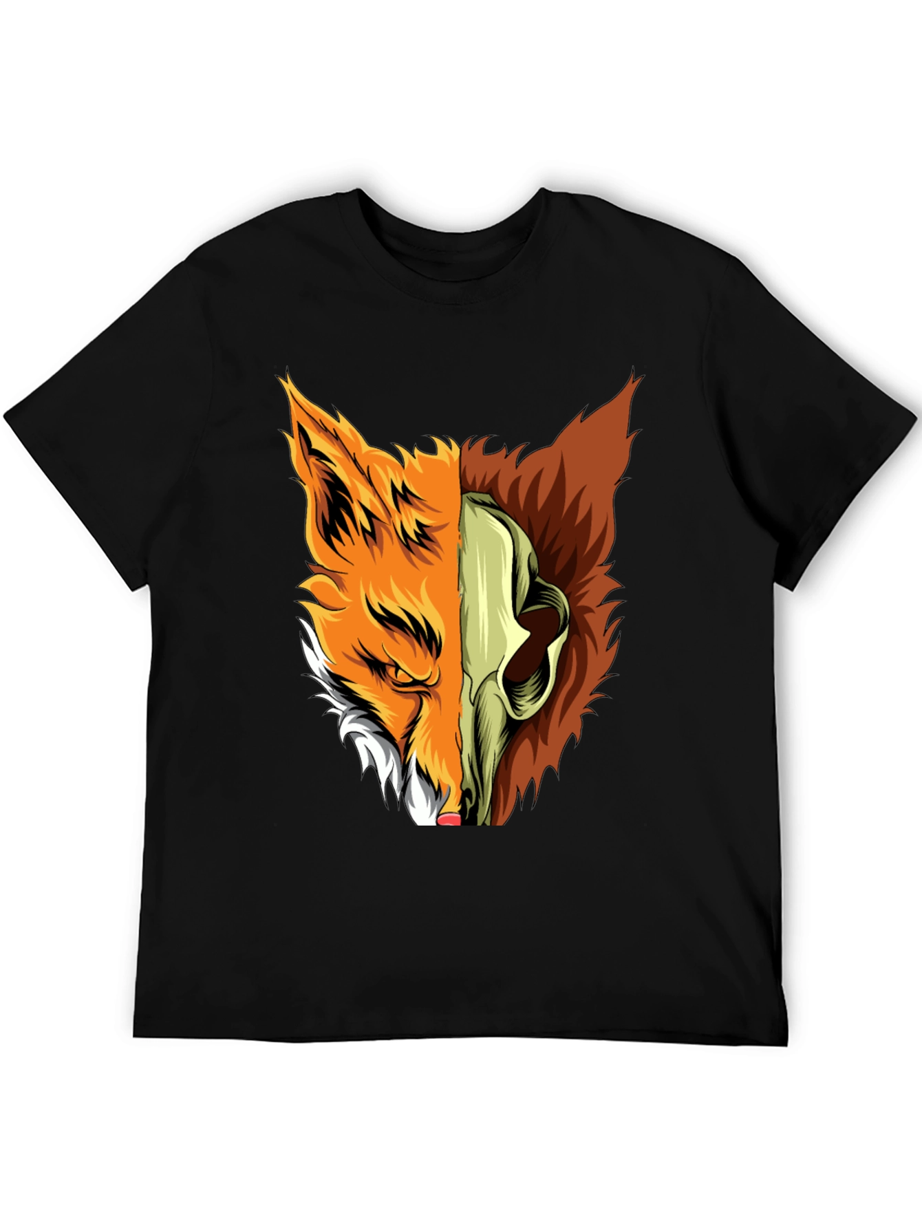 Fox Skull Graphic Tee - Unique Design