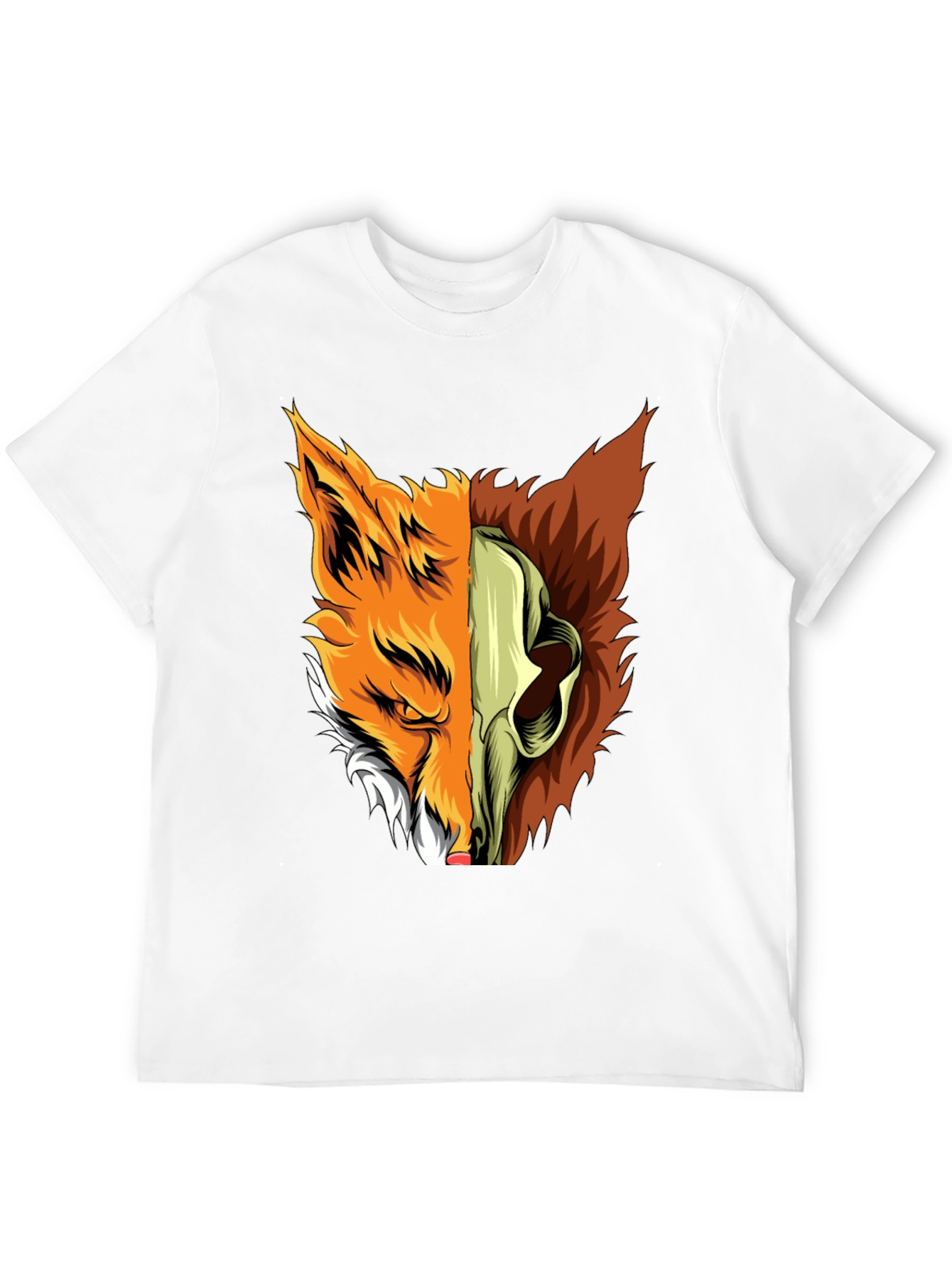 Fox Skull Graphic Tee - Unique Design