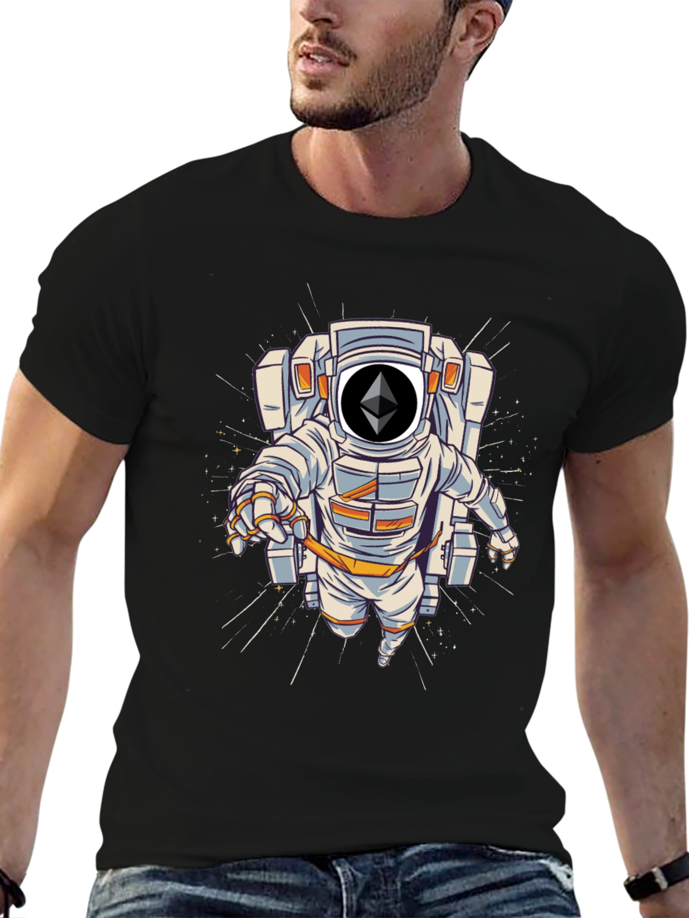 Ethereum Astronaut Black T-Shirt