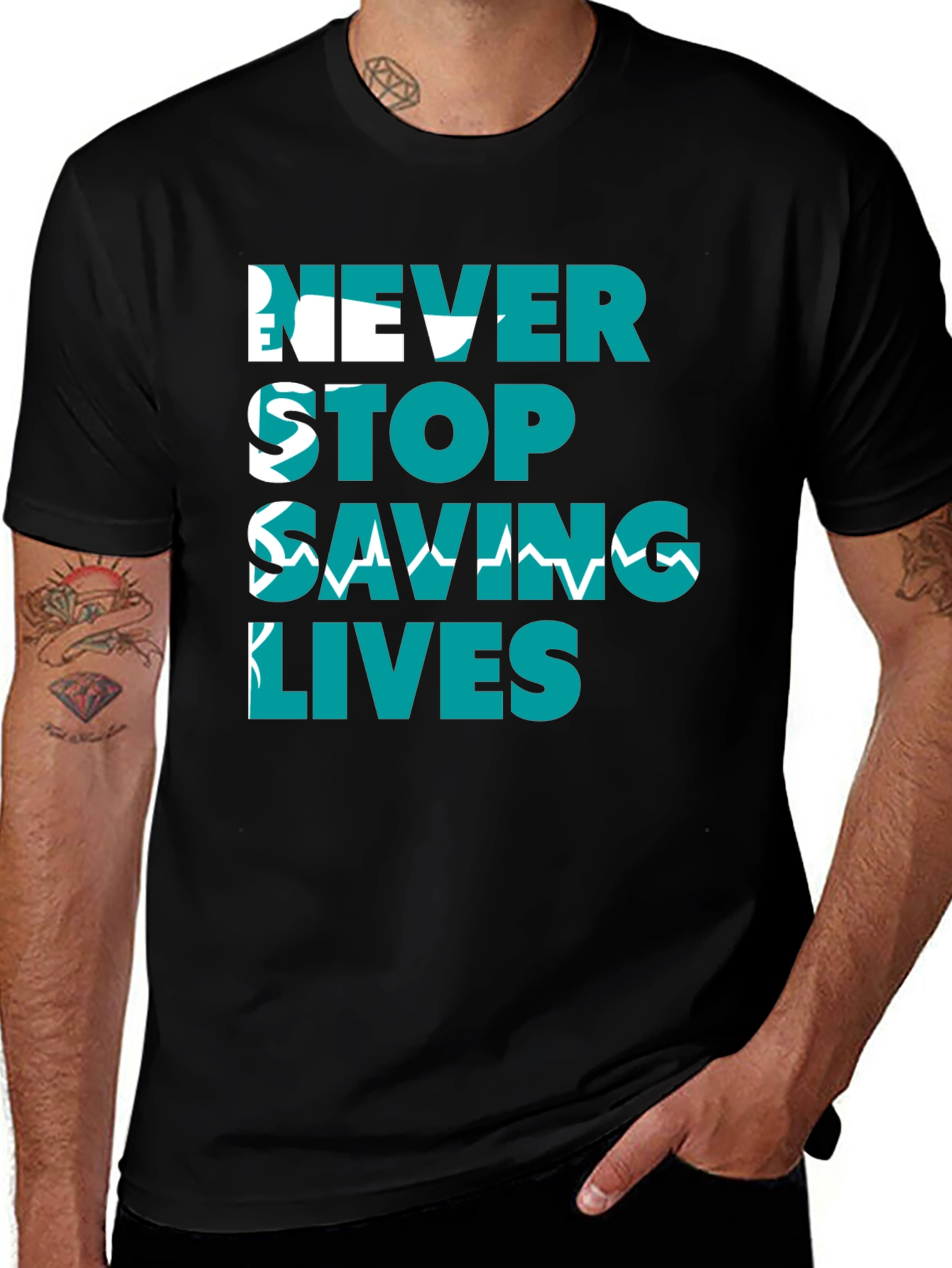 Never Stop Saving Lives Graphic Tee