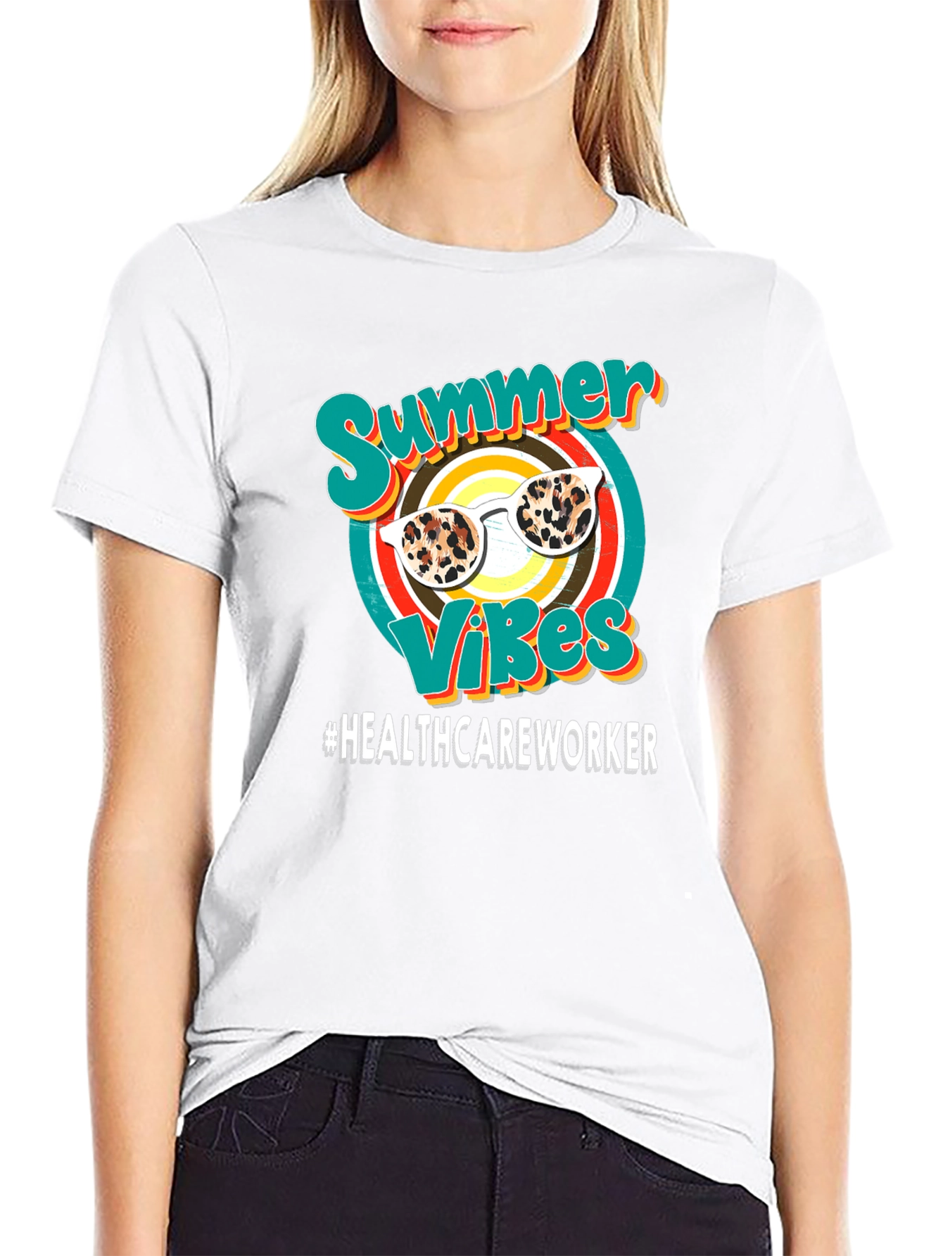 Summer Vibes Healthcare Worker Graphic Tee