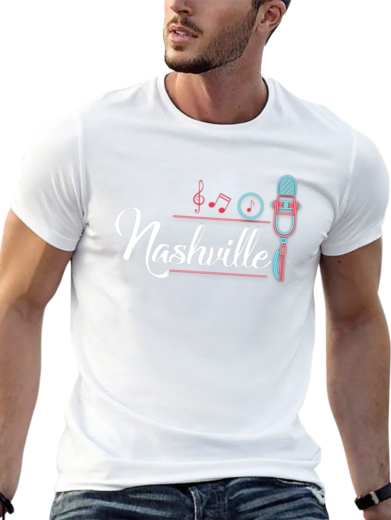 Nashville Music City Graphic Tee - Retro Style