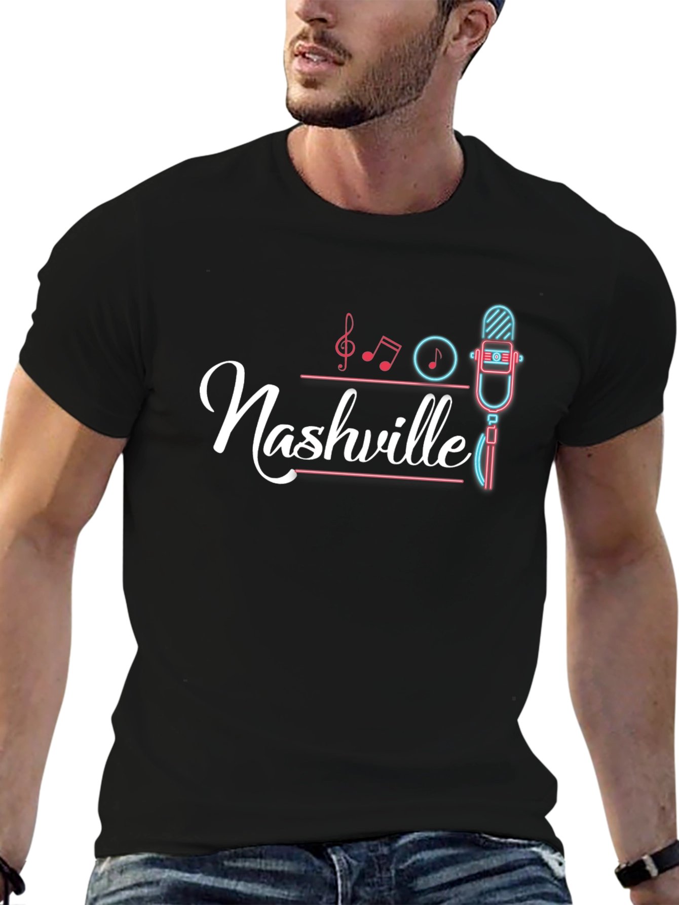 Nashville Music City Graphic Tee - Retro Style