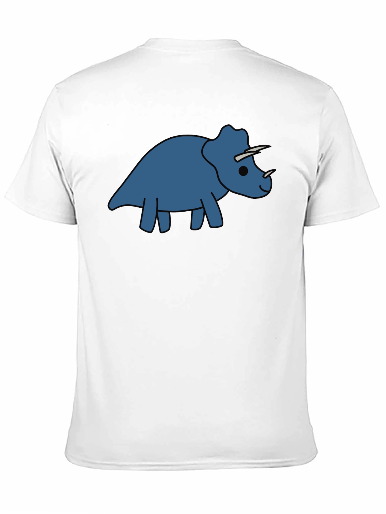 Triceratops Graphic Tee - Black Cotton Comfort