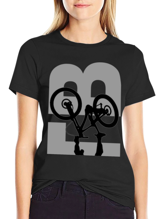 Mountain Bike Silhouette Graphic Tee - Black