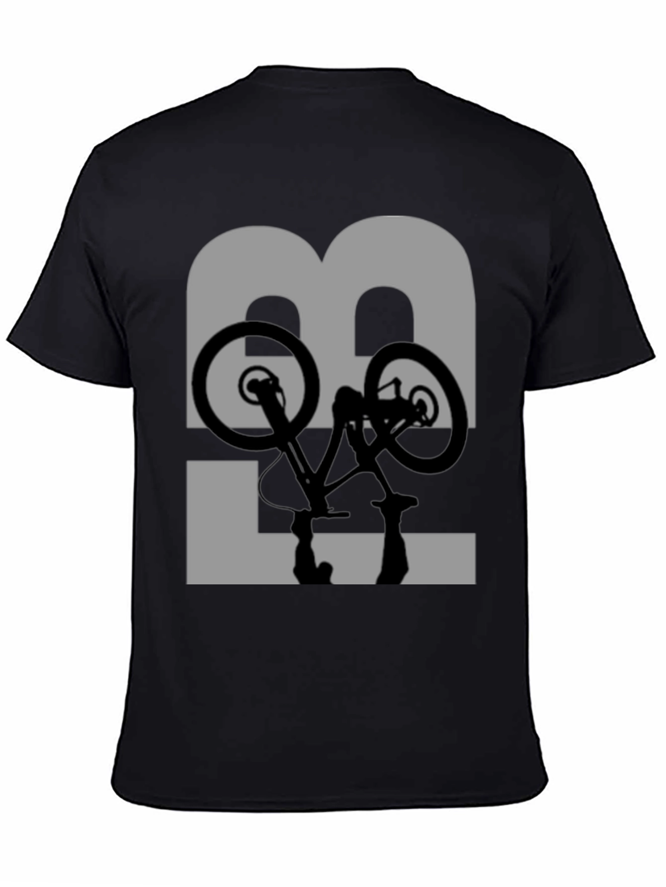 Mountain Bike Silhouette Graphic Tee - Black