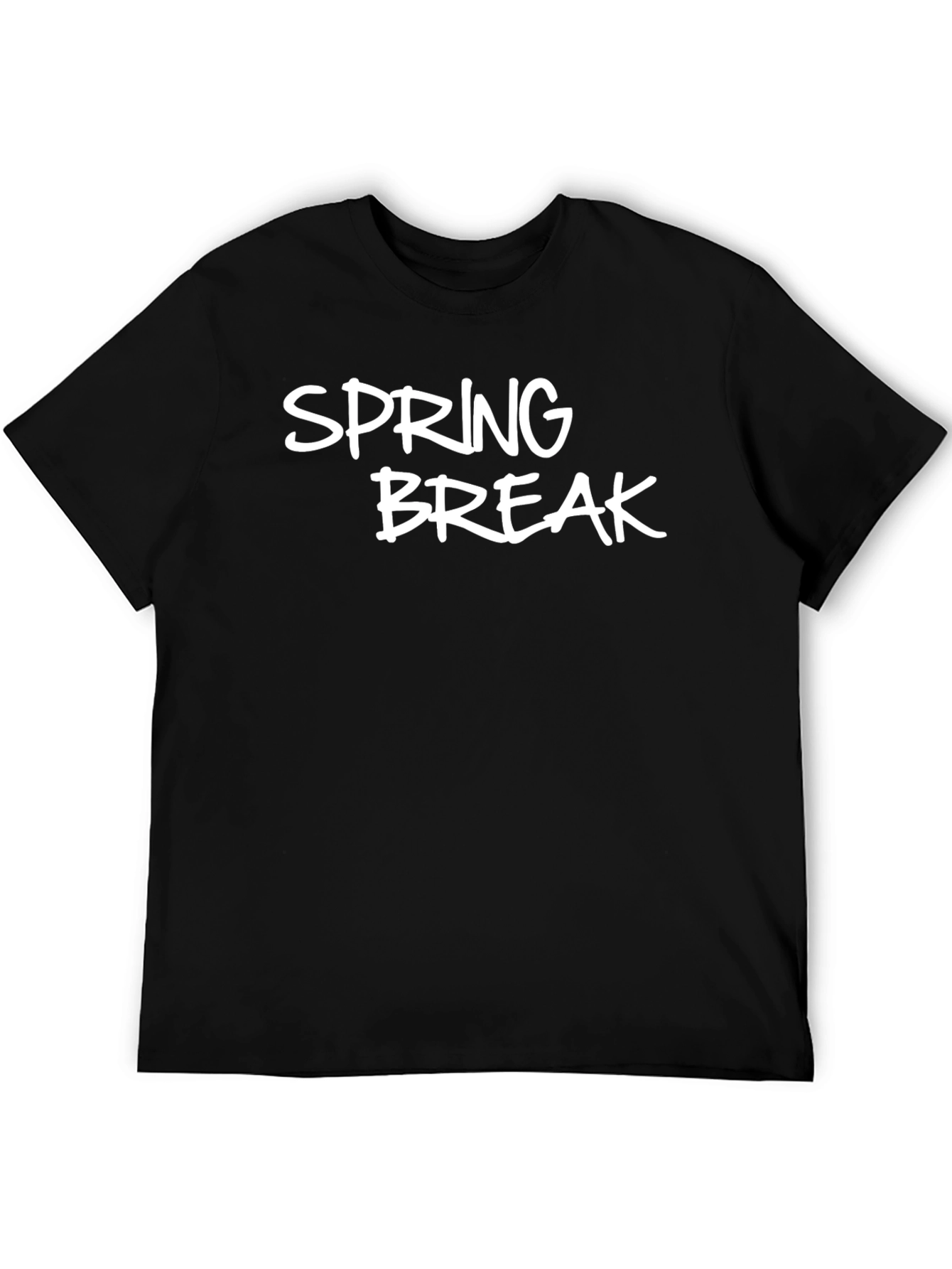 Spring Break Graphic Black T-Shirt
