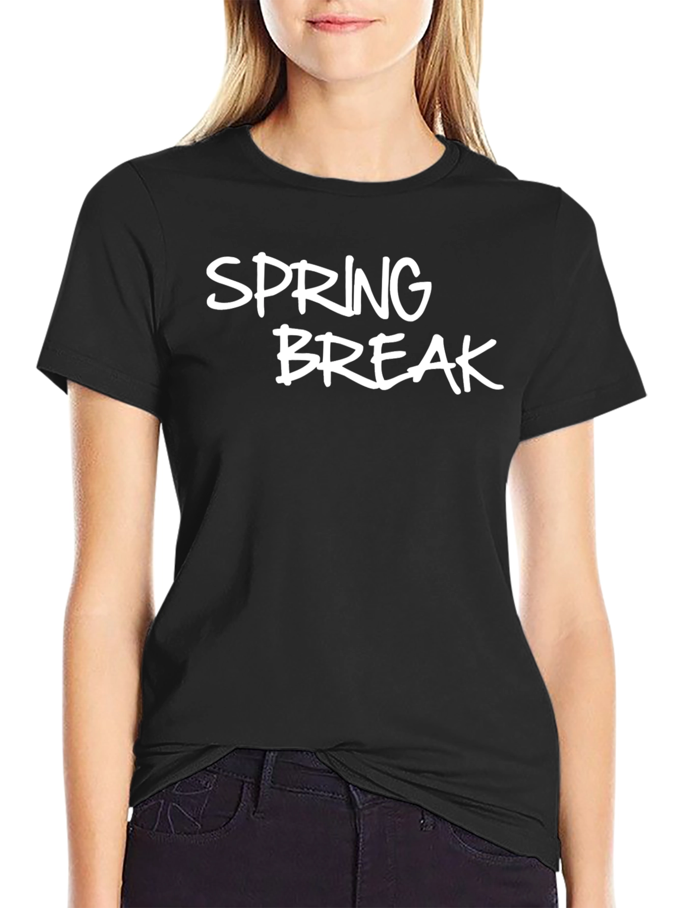 Spring Break Graphic Black T-Shirt