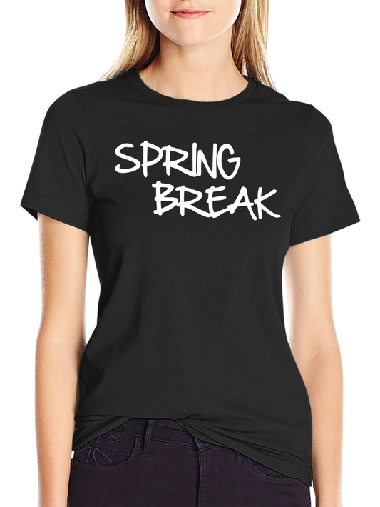 Spring Break Graphic Black T-Shirt
