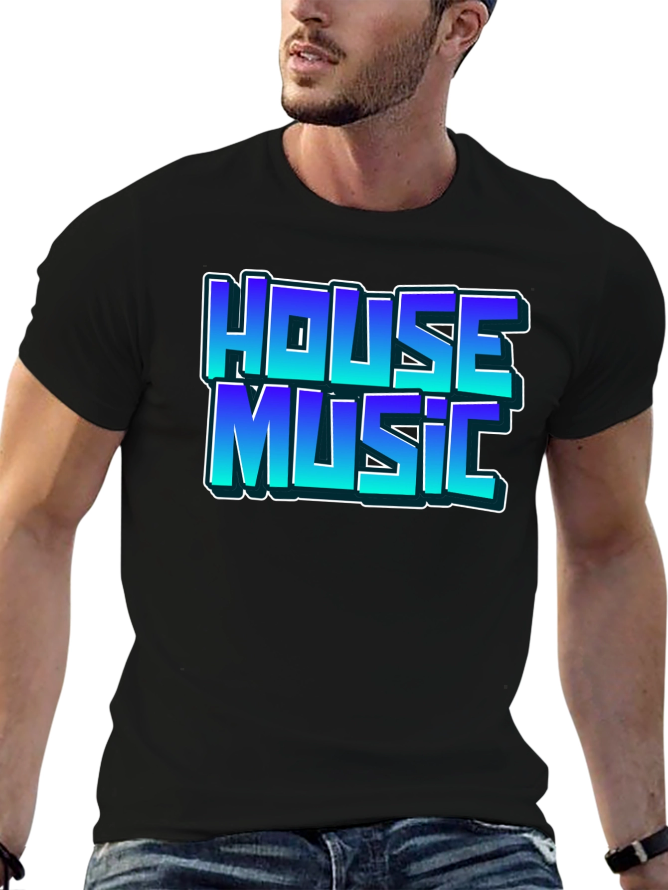 House Music Black T-Shirt