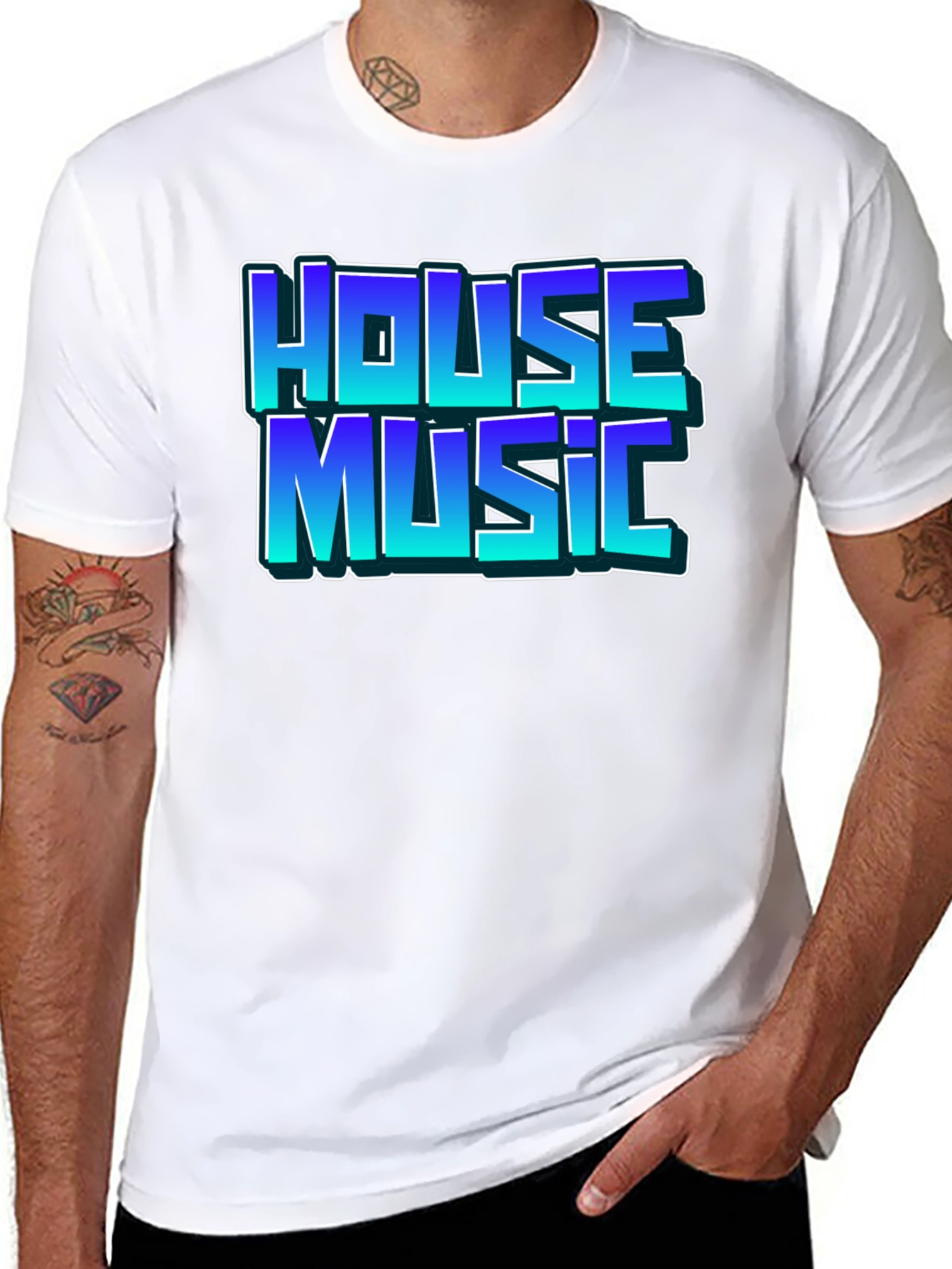 House Music Black T-Shirt