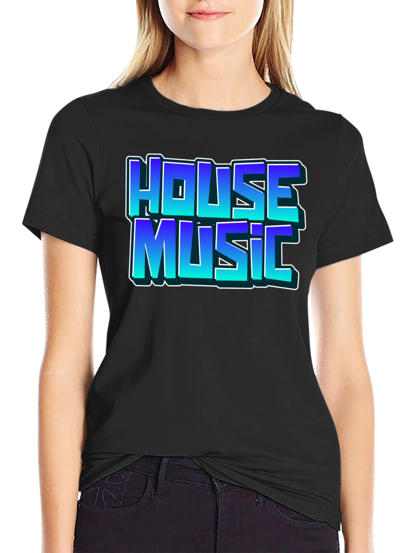 House Music Black T-Shirt