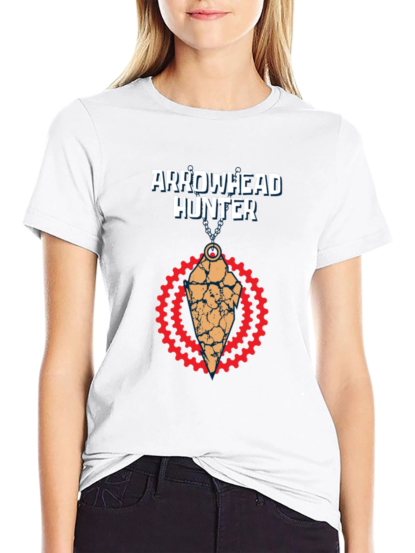 Arrowhead Hunter Graphic Tee - Black Cotton