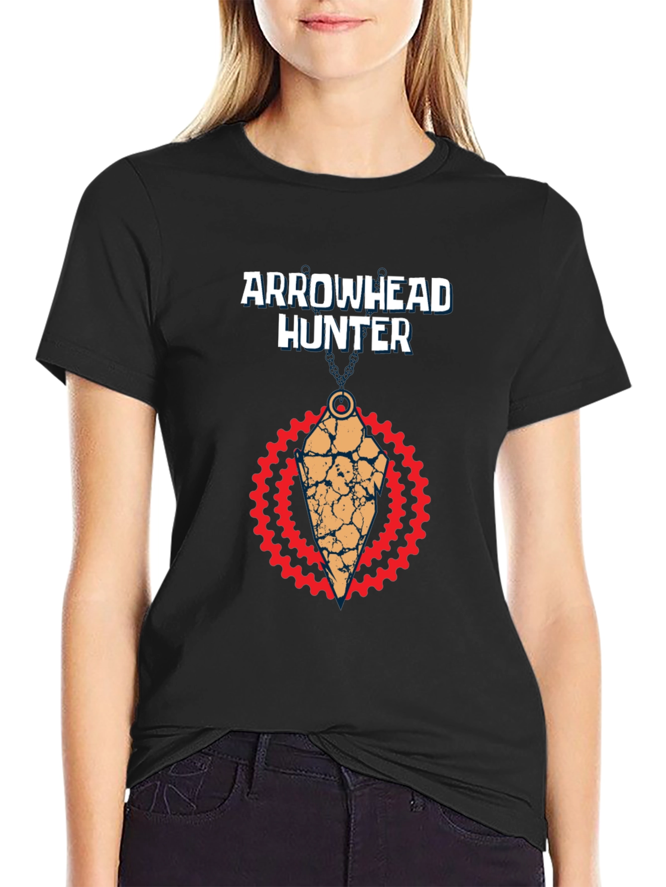 Arrowhead Hunter Graphic Tee - Black Cotton